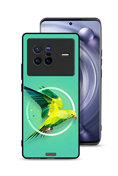 Tolwak غطاء حماية لهاتف Vivo X80 بتصميم فن تجريدي ببغاء