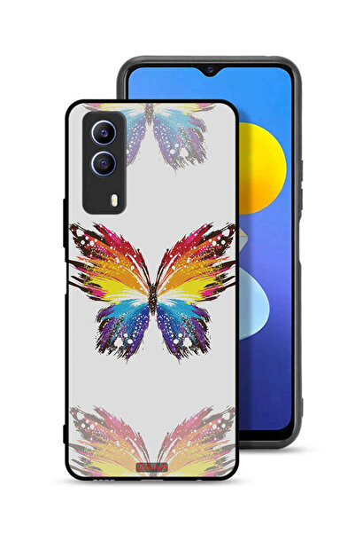 Tolwak غطاء حماية لهاتف Vivo T1x بخلفية بسيطة وفن رقمي وبساطة الفراشة