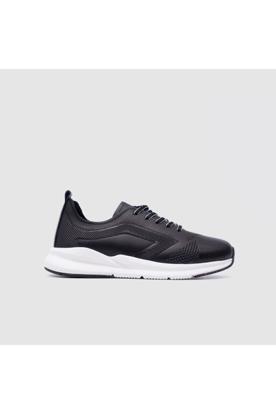 TOGO Black Genuine Leather Women's Comfort Shoes [060253]