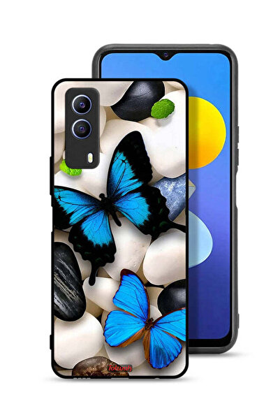 Tolwak غطاء حماية لهاتف Vivo T1x بتصميم فراشات على أحجار