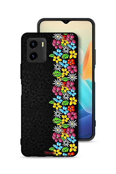 Tolwak Vivo Y15s Protective Case Cover Flowers Line