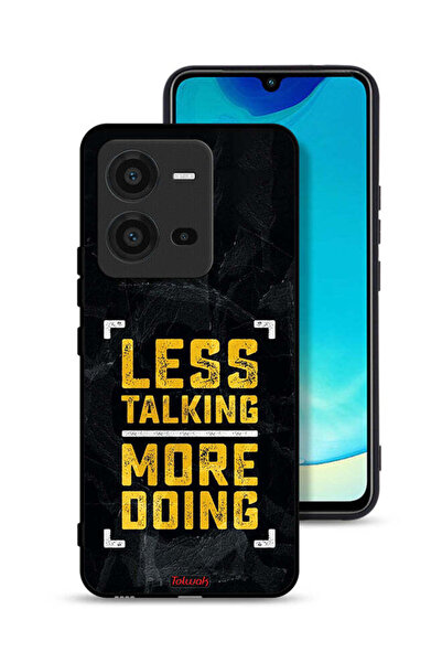 Tolwak Vivo V25 5G Protective Case Cover Less Talking More Doing