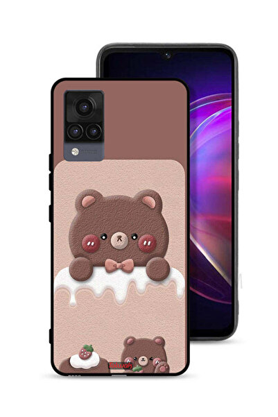 Tolwak غطاء حماية لهاتف Vivo V21 - دب الفراولة