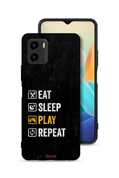Tolwak غطاء حماية Vivo Y15s، تناول الطعام، النوم، اللعب، التكرار