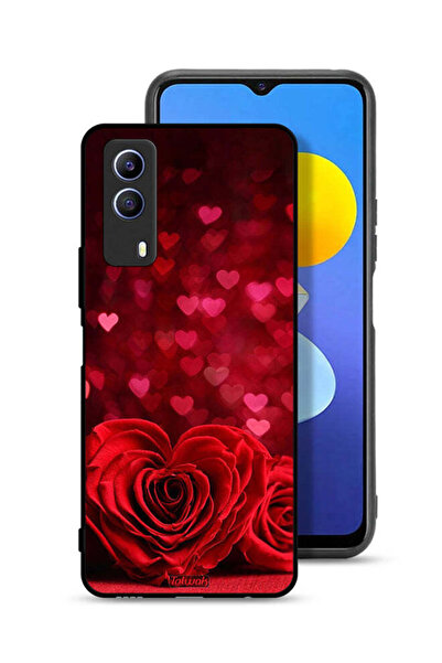 Tolwak غطاء حماية Vivo T1x بتصميم زهور على شكل قلب وفن تجريدي