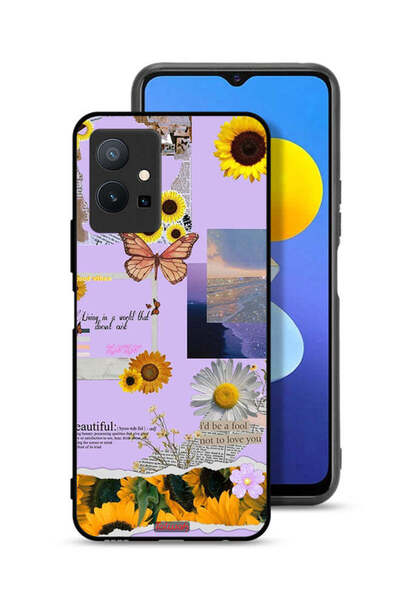 Tolwak Vivo T1 5G Protective Case Cover Beautiful Sunflower Stickers