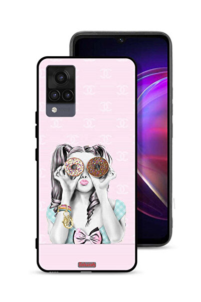 Tolwak غطاء حماية لهاتف Vivo V21 يحمل قطعتين من الدونات