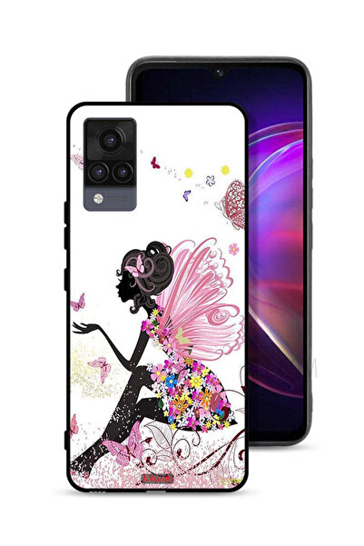 Tolwak Vivo V21 Protective Case Cover Butterfly Girl Artwork