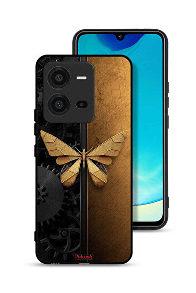 Tolwak غطاء حماية لهاتف Vivo V25 5G بتصميم فراشة فولاذية