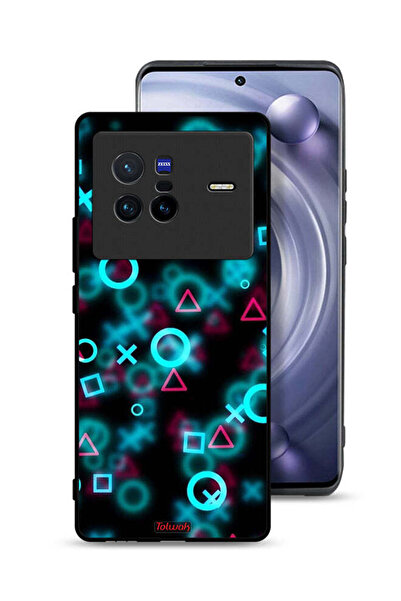 Tolwak غطاء حماية لهاتف Vivo X80 برسومات أيقونات لعبة الحبار الصغيرة