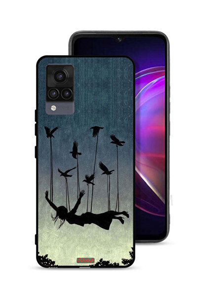 Tolwak غطاء حماية لهاتف Vivo V21 بتصميم طيور تحمل فتاة ساقطة
