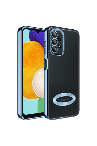 casetube حافظة لهاتف Galaxy A23 ذات حواف ملونة ومطلية بالبلاتين وغطاء شفاف من...
