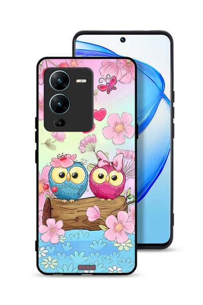 Tolwak Vivo V25 Pro 5G Protective Case Cover Cute Owls Art