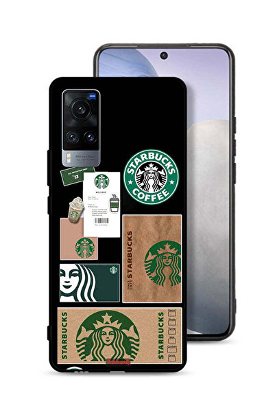 Tolwak غطاء حماية لجهاز Vivo X60 بملصق ستاربكس