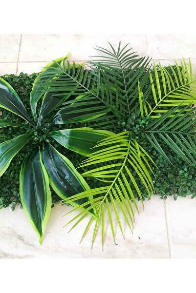 YEŞİLADA Duvar Tavan Kaplama 3 Boyutlu Yeşillik Paneli Yapay Çiçek Şimşir 40*60 Cm Panel