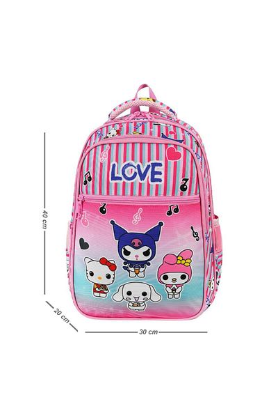 Baginn Geanta Scoala Primara Kuromi Set 2 40*30 Cm Cutie de pranz Rucsac Ortopedic Fata Copil