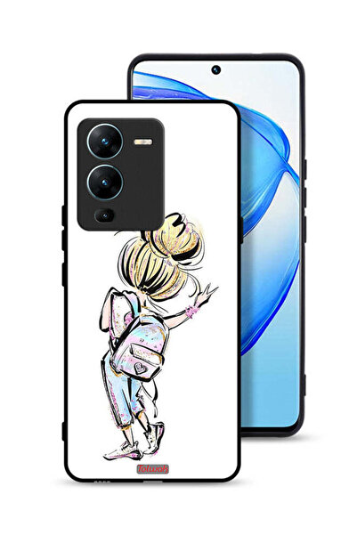 Tolwak غطاء حماية لهاتف Vivo V25 Pro 5G بطبعة فتاة العودة إلى المدرسة