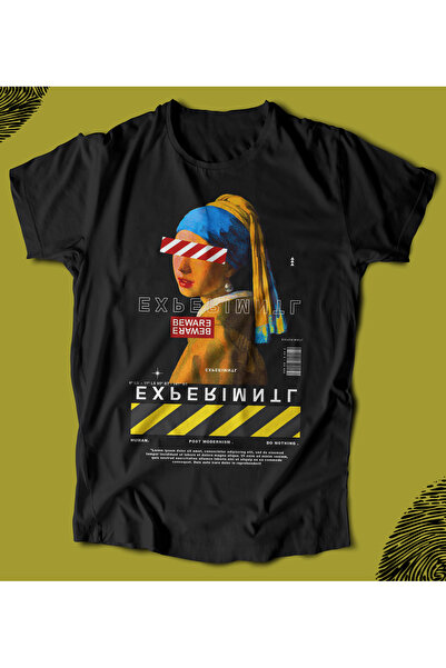 BUTSHIRT تي شيرت BU 'Girl with Pearl Earring - نسخة تجريدية' تي شيرت للجنسين ...