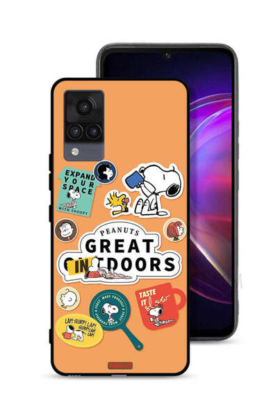 Tolwak غطاء حماية لهاتف Vivo V21 بملصقات الفول السوداني