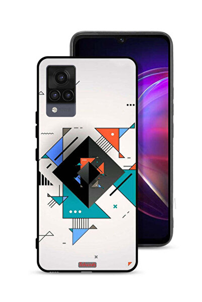 Tolwak غطاء حماية لهاتف Vivo V21 بأشكال مربعة ومثلثة ونمط تجريدي