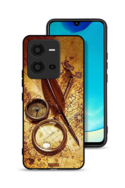 Tolwak غطاء حماية لهاتف Vivo V25 5G بتصميم بوصلة عتيقة