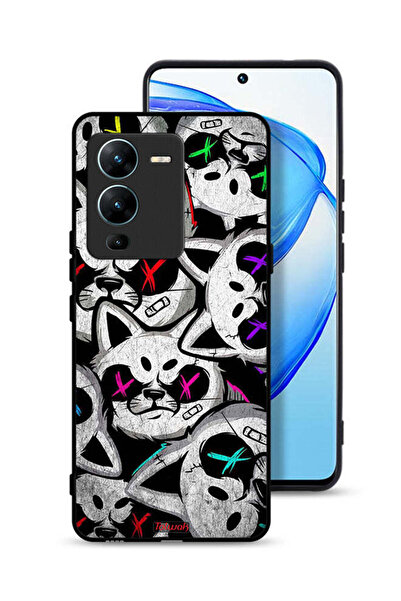 Tolwak غطاء حماية لهاتف Vivo V25 Pro 5G بنقشة قطط مارشميلو