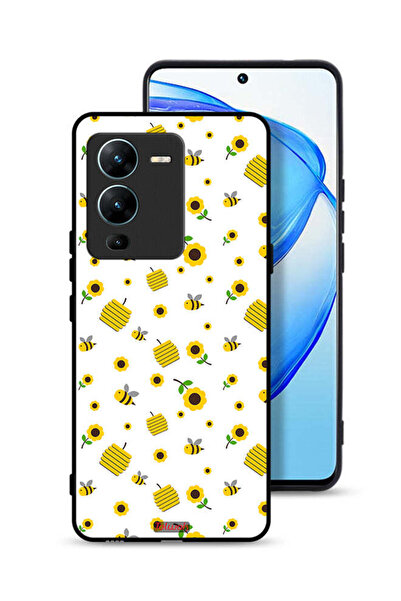 Tolwak غطاء حماية لهاتف Vivo V25 Pro 5G بنقشة عباد الشمس والنحل