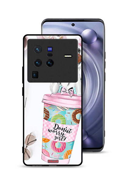 Tolwak Vivo X80 Pro Protective Case Cover Donut Worry Girl