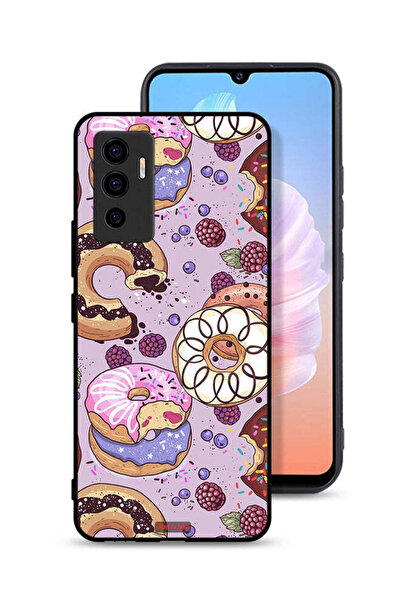 Tolwak غطاء حماية لهاتف Vivo V23e برسومات دونات فنية