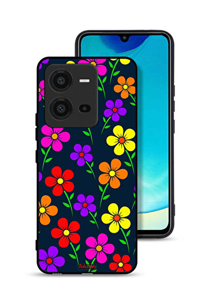 Tolwak غطاء حماية لهاتف Vivo V25 5G - زهور ملونة