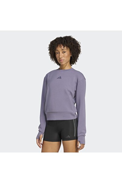 adidas Hanorac cu gât rotund pentru încălzire, conceput pentru antrenament