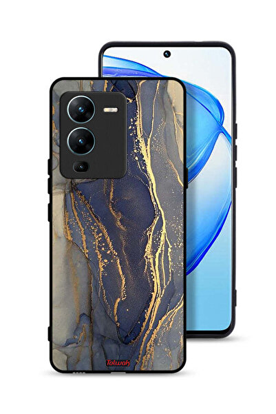 Tolwak غطاء حماية لهاتف Vivo V25 Pro 5G بنقشة رخامية لامعة