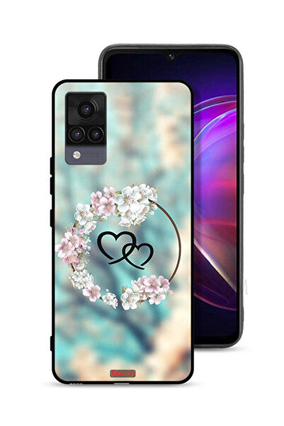 Tolwak غطاء حماية لهاتف Vivo V21 بتصميم قلوب في فن الخاتم