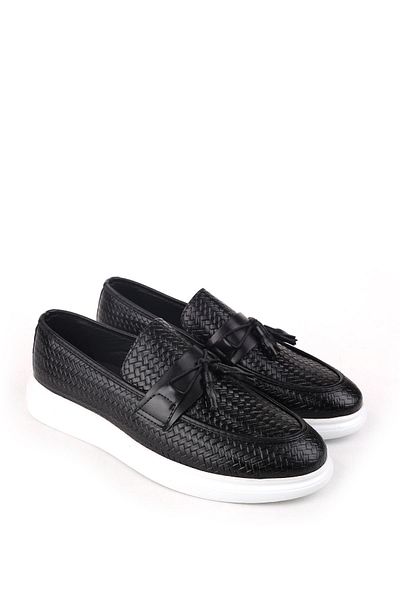Papuçsepeti Papuç Basket 4703 Tasseled Men's Ballerina Shoes