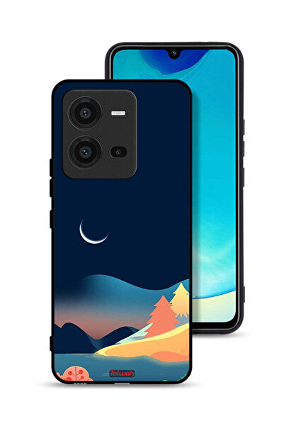 Tolwak غطاء حماية Vivo V25 5G بتصميم رسم تجريدي للقمر