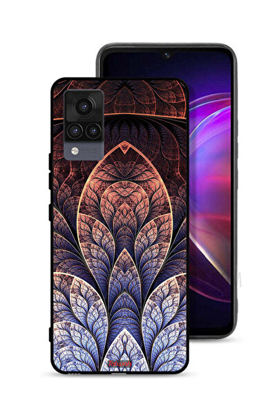 Tolwak غطاء حماية Vivo V21 بتصميم زهور كسورية تجريدية