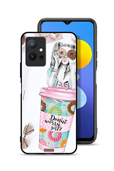 Tolwak غطاء حماية فيفو T1 5G بتصميم فتاة دونات ووري جيرل