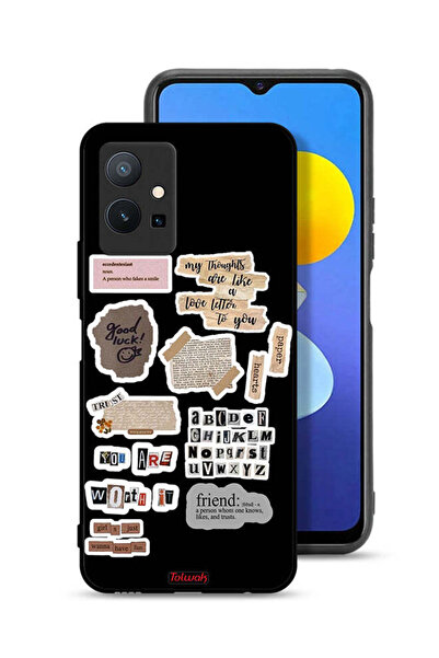 Tolwak غطاء حماية لهاتف Vivo Y75 5G بملصقات عبارات الحظ السعيد