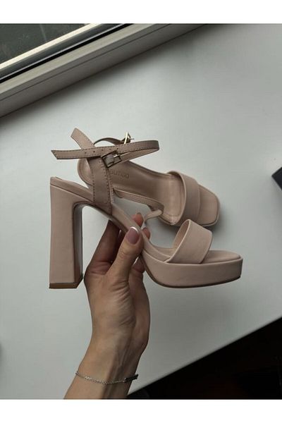 Butigo Sandale de damă cu toc Nude 101380624