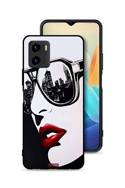 Tolwak غطاء حماية Vivo Y15s بتصميم وجه فتاة وفن تجريدي