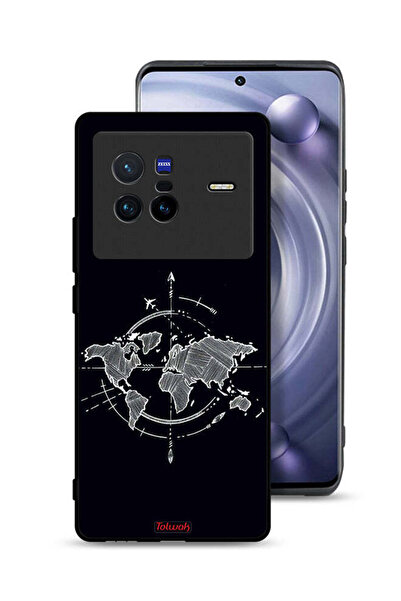 Tolwak غطاء حماية بتصميم بوصلة لهاتف Vivo X80