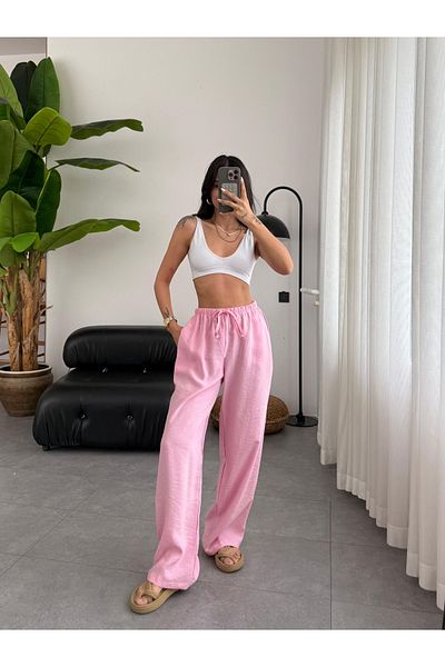 NATUFIAN STORE Women's Baggy Lyocell Fabric Trousers