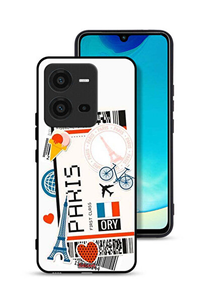 Tolwak غطاء حماية لهاتف Vivo V25 5G، ملصق باريس