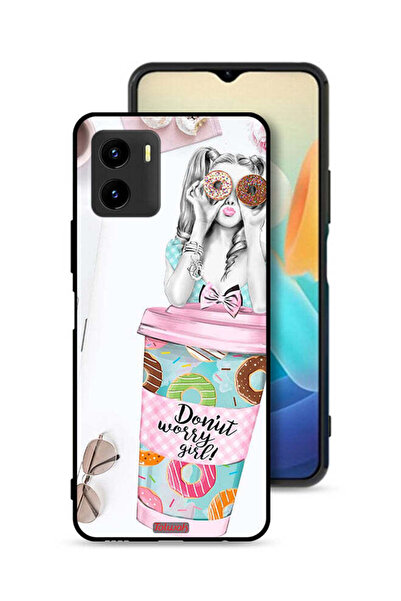 Tolwak Vivo Y15s Protective Case Cover Donut Worry Girl