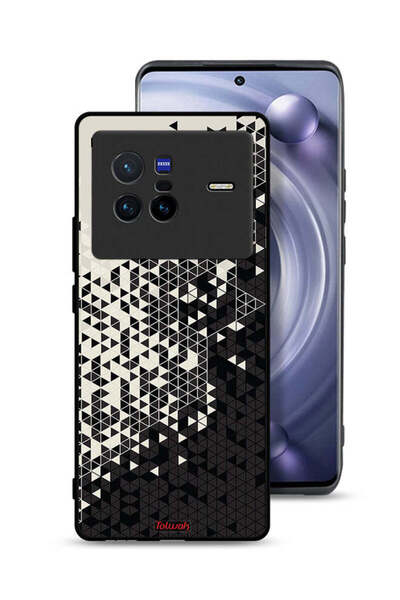 Tolwak غطاء حماية لهاتف Vivo X80 بنمط مثلث فني رقمي