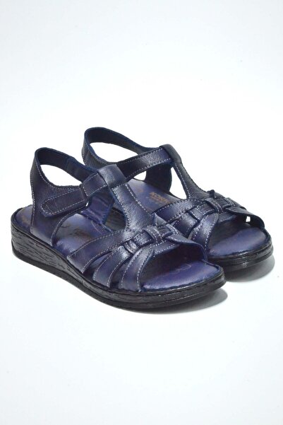 Baysal Korkmaz Comfort Genuine Leather Octopus Strap Sandals 054
