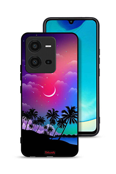 Tolwak غطاء حماية لهاتف Vivo V25 5G بنقشة قمر في الليل