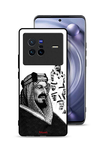 Tolwak غطاء حماية لهاتف Vivo X80، ملصق ملوك المملكة العربية السعودية باللون ا...