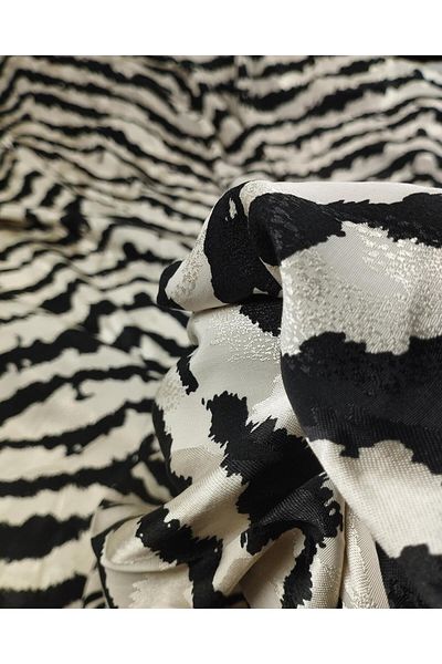 Kumaş Parça Satin Viscose in Black Bone Color (Width 150 cm X Length 320 cm)