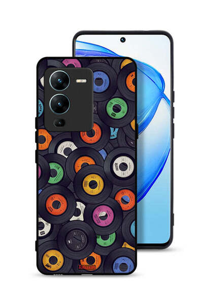 Tolwak غطاء حماية لهاتف Vivo V25 Pro 5G بنقشة أقراص مضغوطة